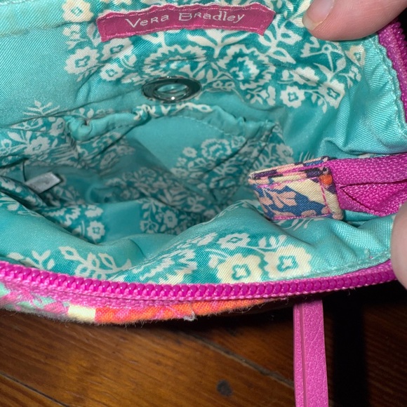 Vera Bradley Pink and Purple Quilted Crossbody Bag - Picture 7 of 7